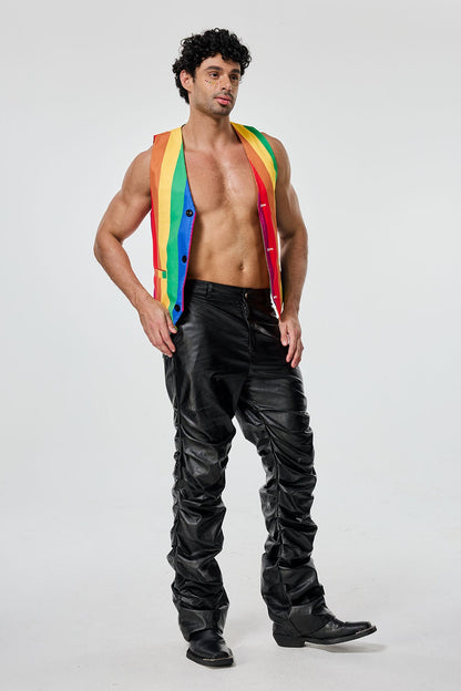Lustre Hue Rainbow Print Vest