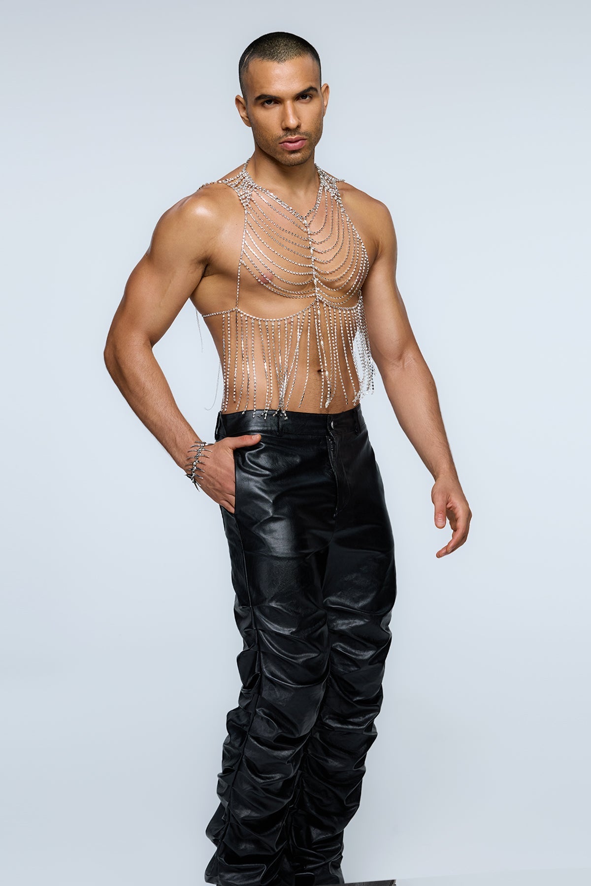 Luxe Refraction Fringe Chainmail Top