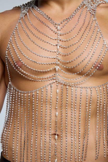 Luxe Refraction Fringe Chainmail Top