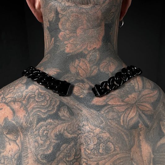 STAINLESS STEEL MALE CHAIN ONYX