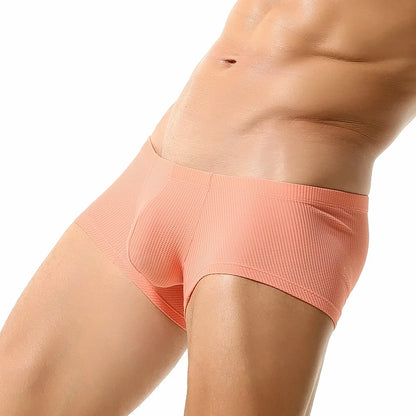 Men’s Breathable Solid Color Boxer Briefs