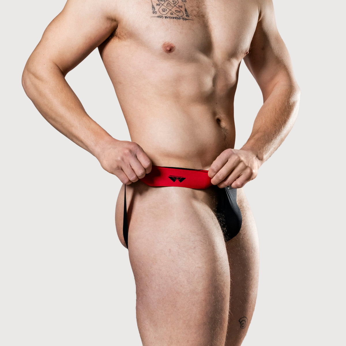 MM Sports The Original Jockstrap 2 inch Reversible Black/Red