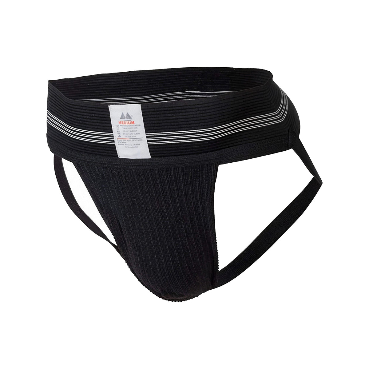MM Sports The Original No. 10 Swimmer/Jogger Jockstrap 3 inch Black