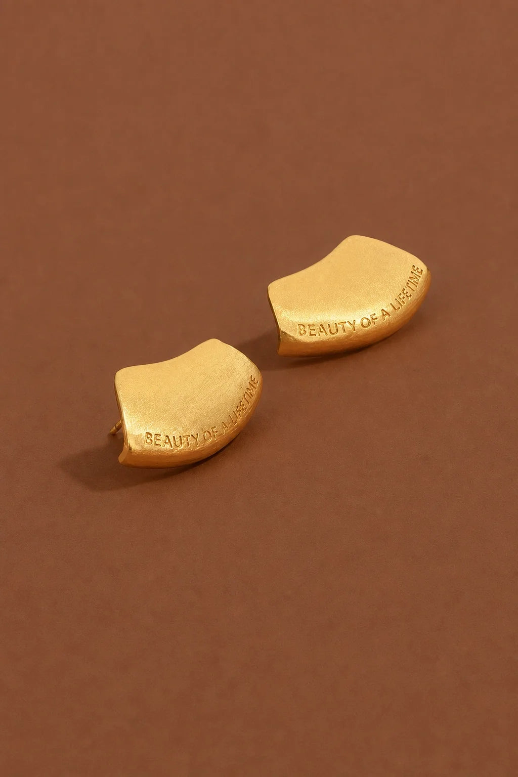 Modern Arc Earrings - Satin Finish Minimalist Jewelry,Unisex Style