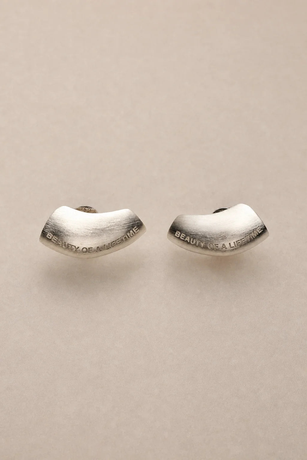Modern Arc Earrings - Satin Finish Minimalist Jewelry,Unisex Style