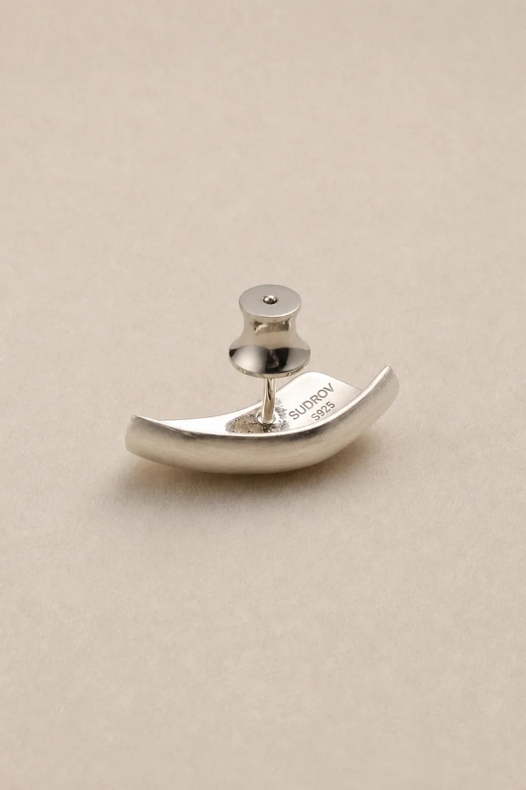 Modern Arc Earrings - Satin Finish Minimalist Jewelry,Unisex Style