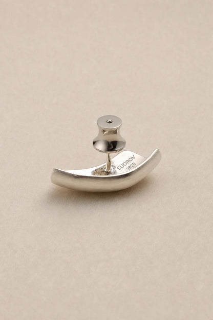 Modern Arc Earrings - Satin Finish Minimalist Jewelry,Unisex Style