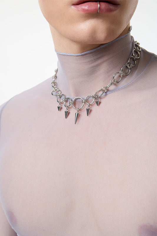Machined Grace Conical Necklace