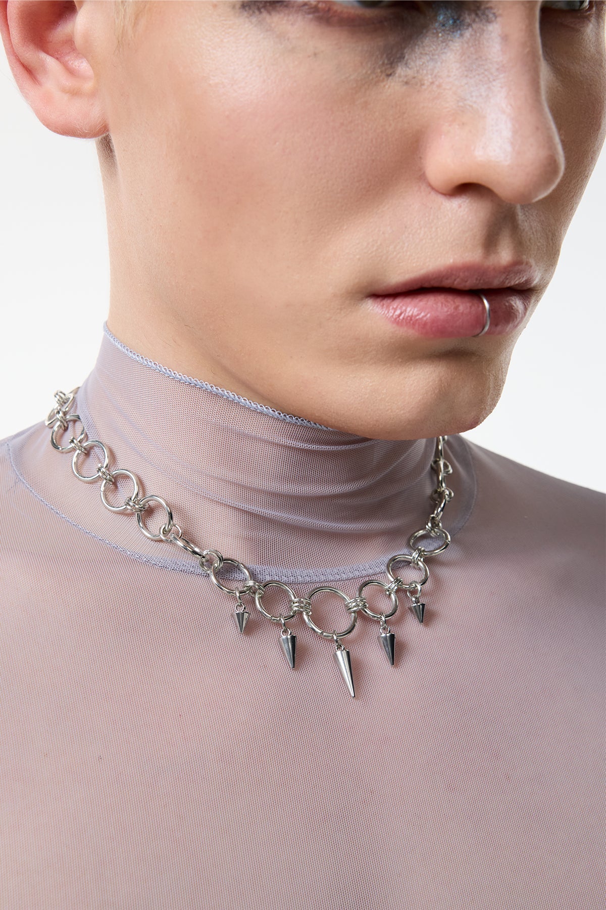 Machined Grace Conical Necklace