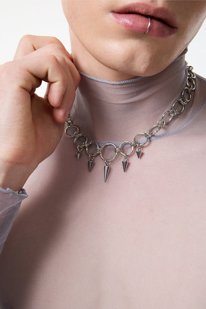 Machined Grace Conical Necklace