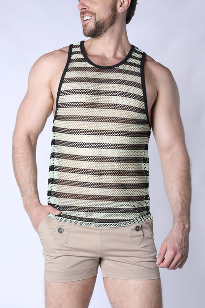 Mariner Mesh Stripe Tank Top