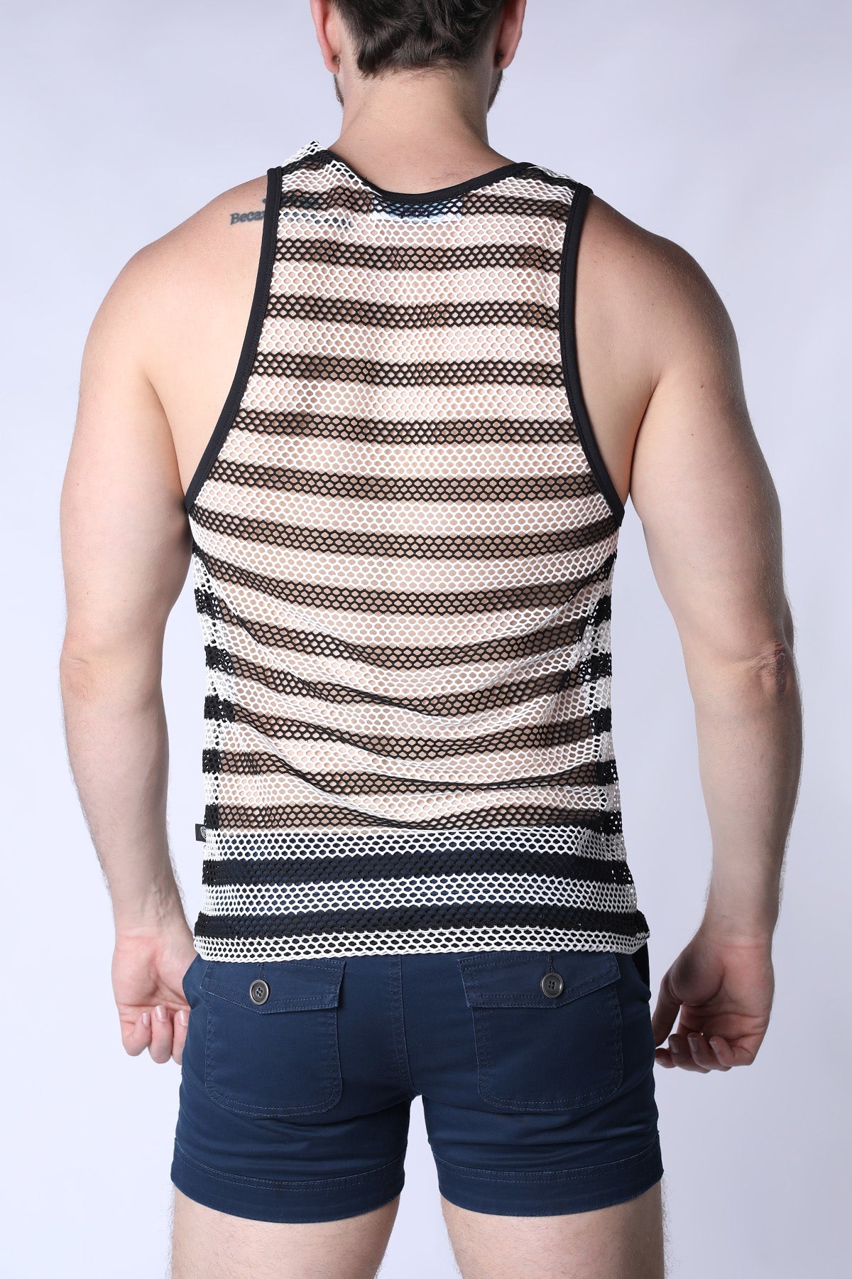 Mariner Mesh Stripe Tank Top