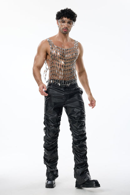 Mechanical Calm Cutout Mirror Chainmail Top