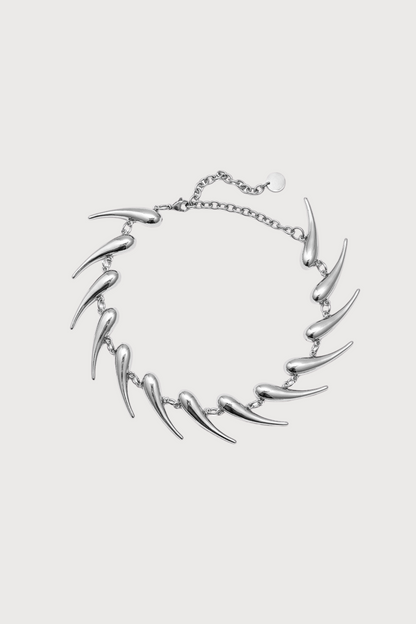 Mercury Twist Metal Tear Drops Spiral Necklace