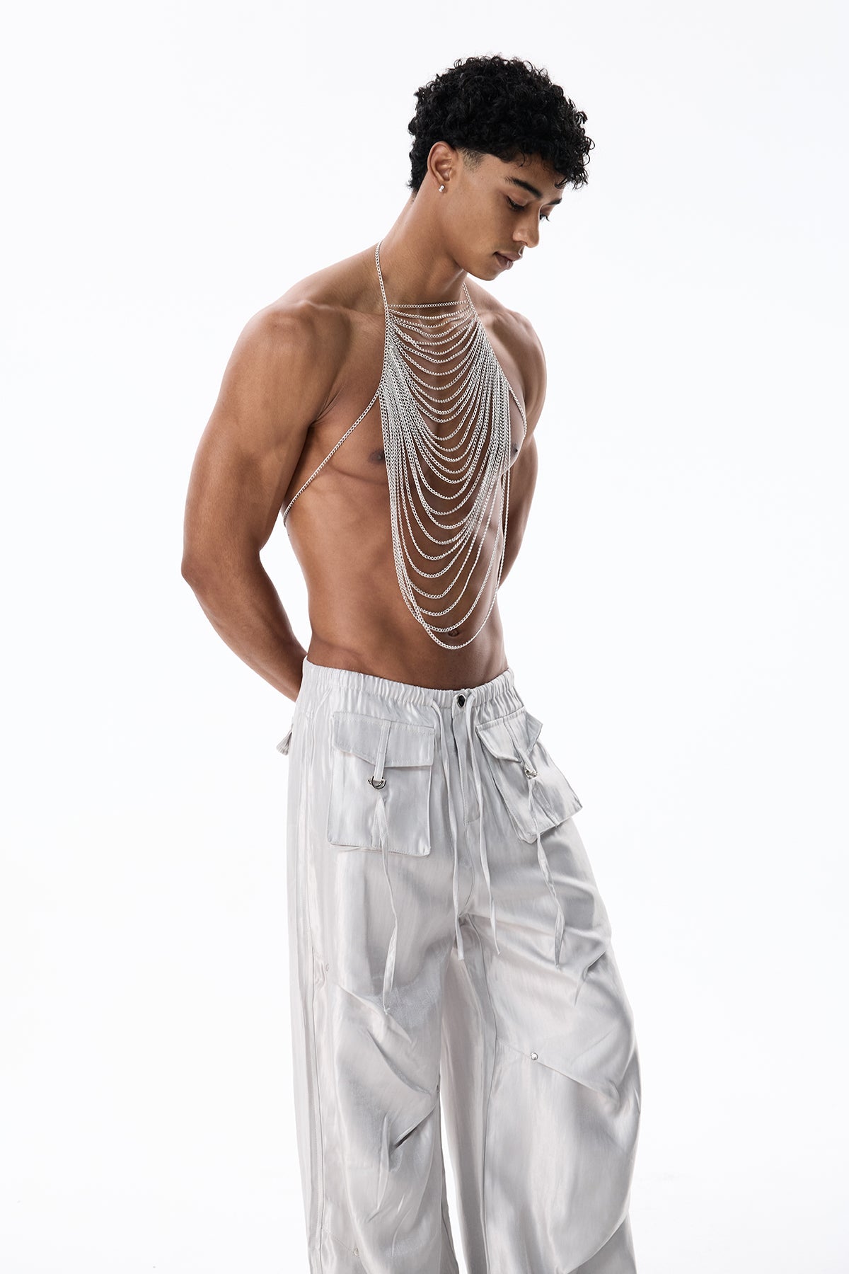 Metal Flux Chest Chain Silver