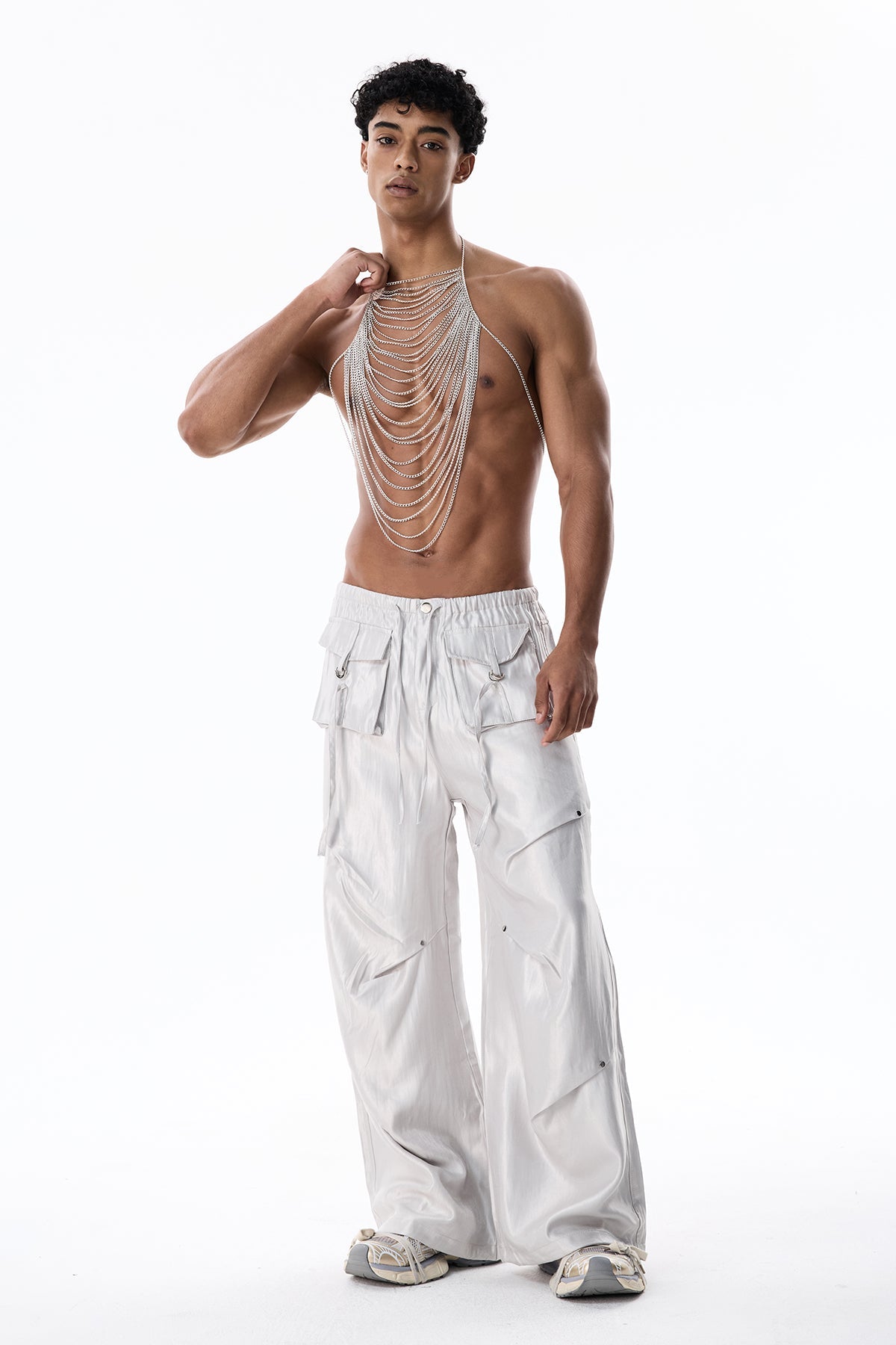 Metal Flux Chest Chain Silver