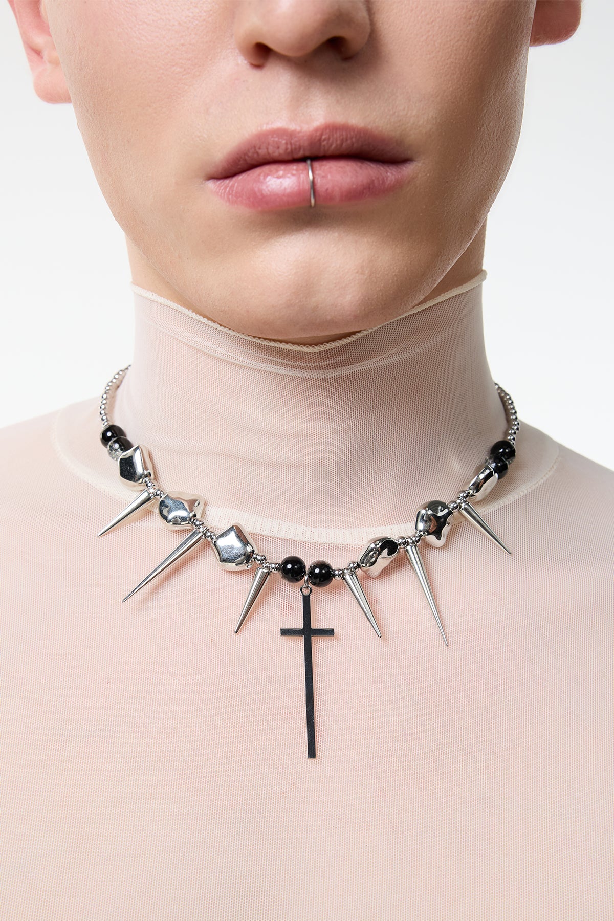 Metallic Poise Punk Necklace