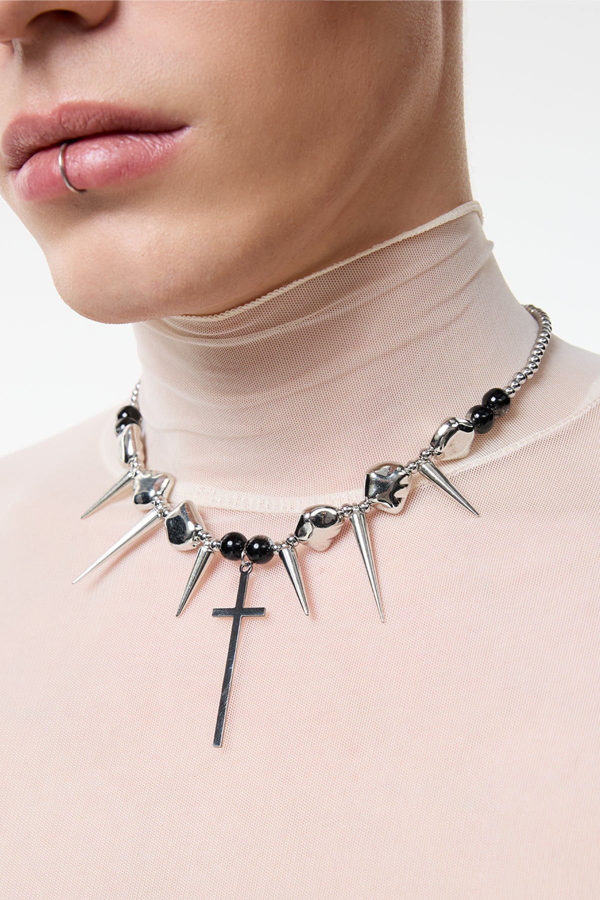 Metallic Poise Punk Necklace