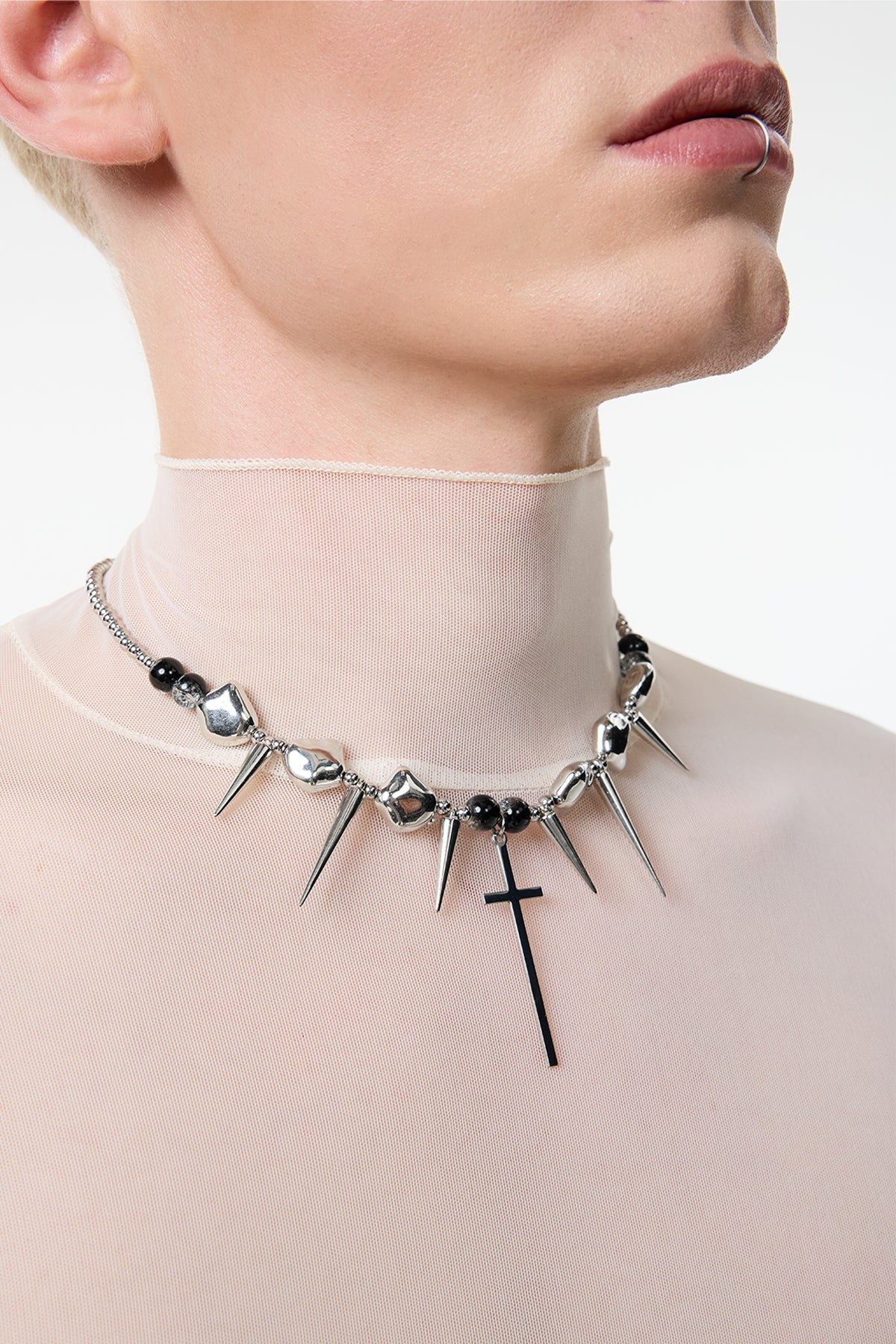 Metallic Poise Punk Necklace