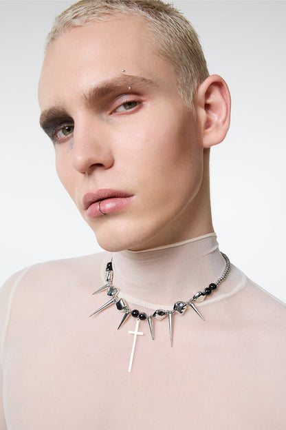 Metallic Poise Punk Necklace