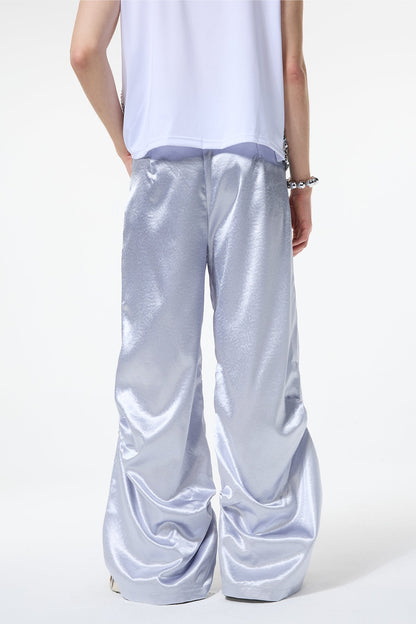 Metro Balance Print Satin Straight Pants