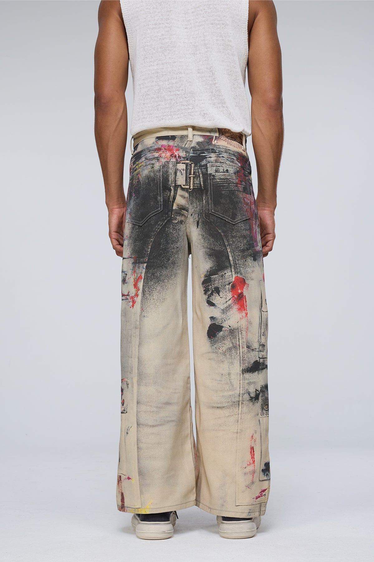 Metro Fade Graffiti Straight Cargo Jeans