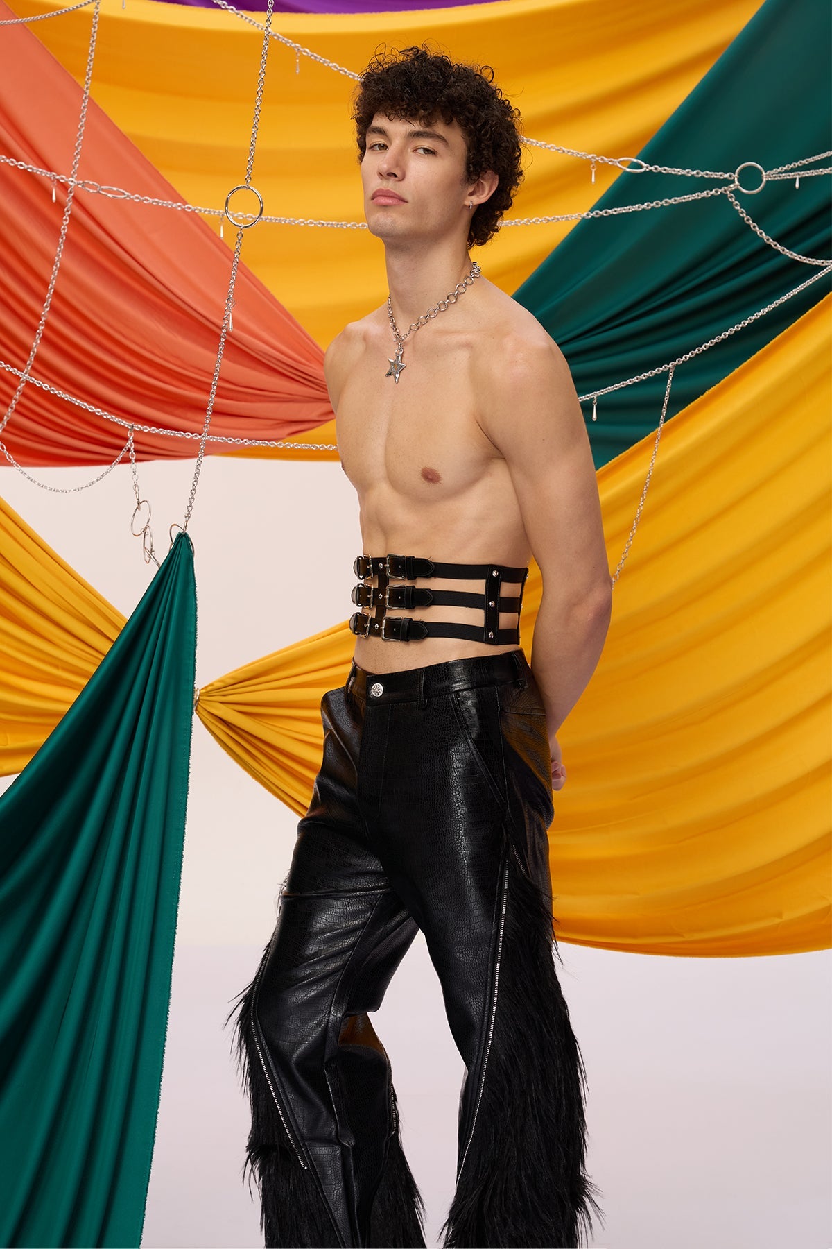 Midnight Tie Triple Strap Belt