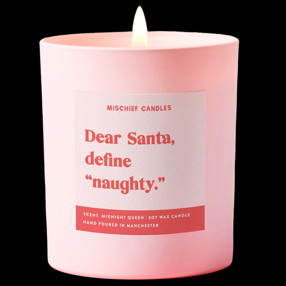 Dear Santa Define Naughty Candle