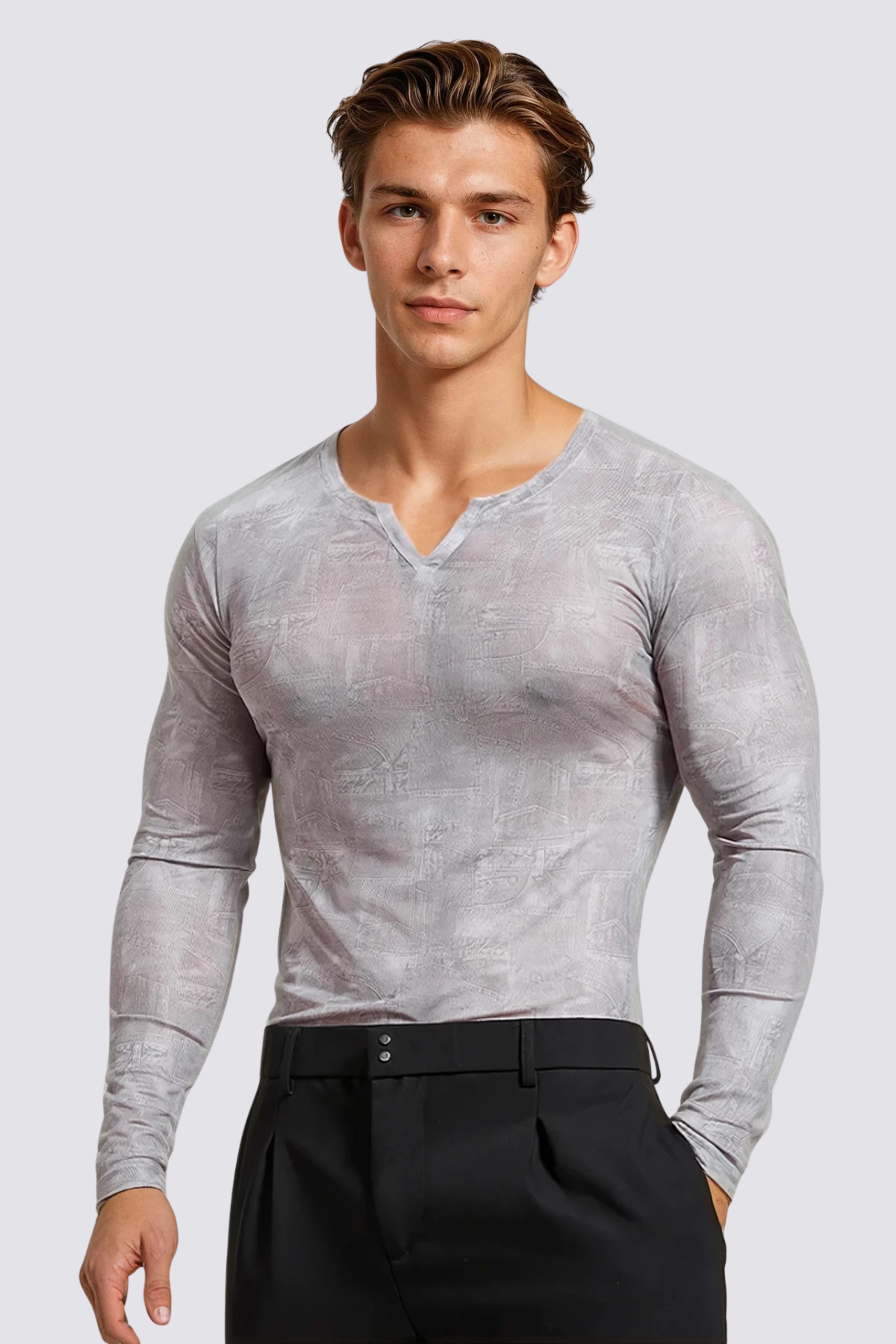 Mist Light Long Sleeve Mesh Top