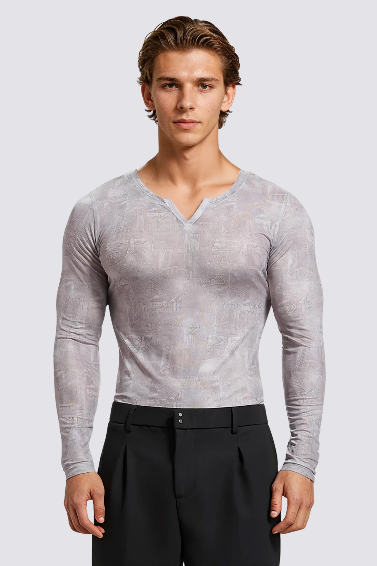 Mist Light Long Sleeve Mesh Top