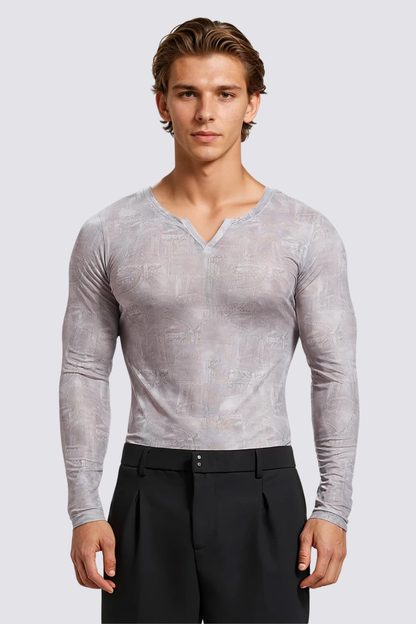 Mist Light Long Sleeve Mesh Top