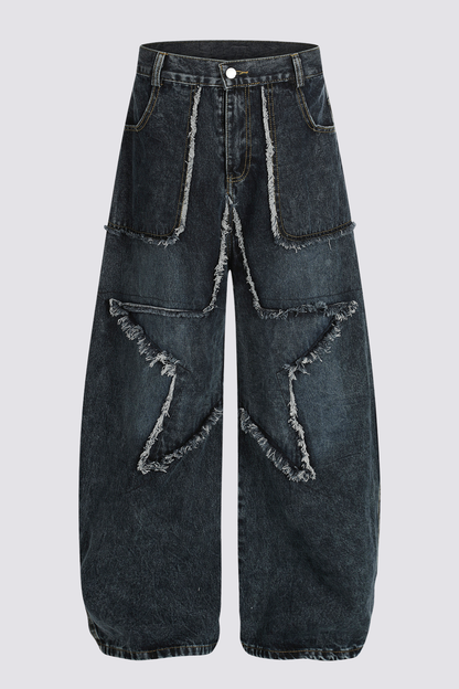 Motion Arc Star Wide Leg Jeans