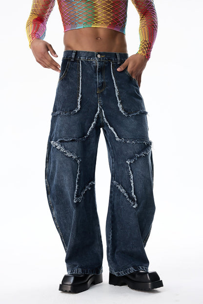 Motion Arc Star Wide Leg Jeans