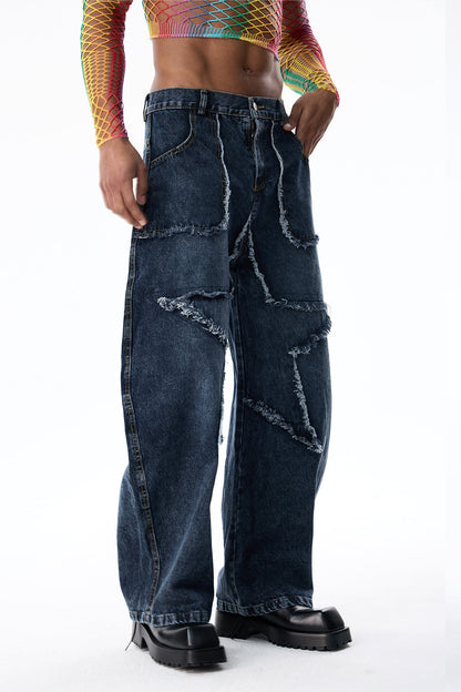Motion Arc Star Wide Leg Jeans