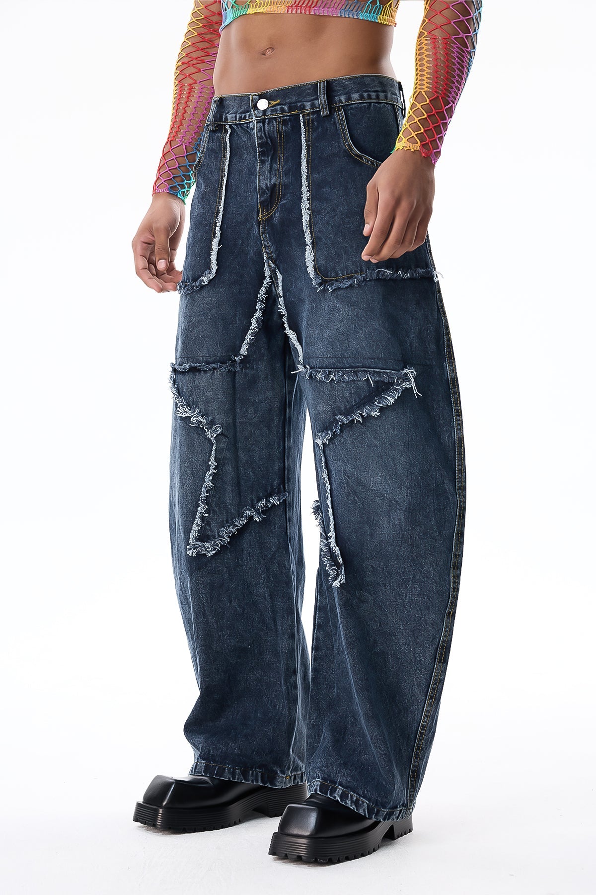 Motion Arc Star Wide Leg Jeans