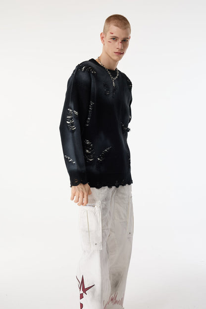Murk Frame Long Sleeve Butterfly Knit Top