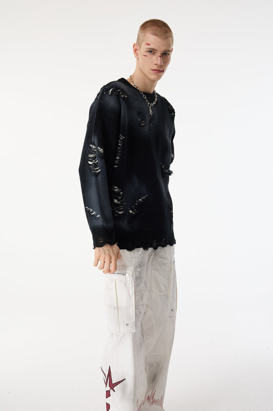 Murk Frame Long Sleeve Butterfly Knit Top