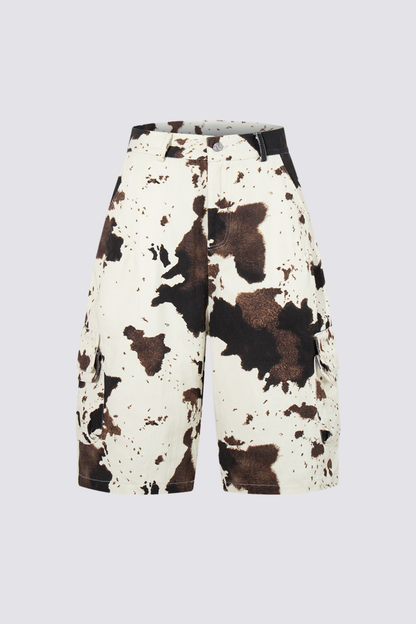 Muted Fade Camouflage Capri Jeans
