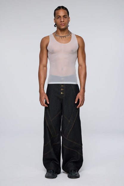 Muted Onyx Tank Top White