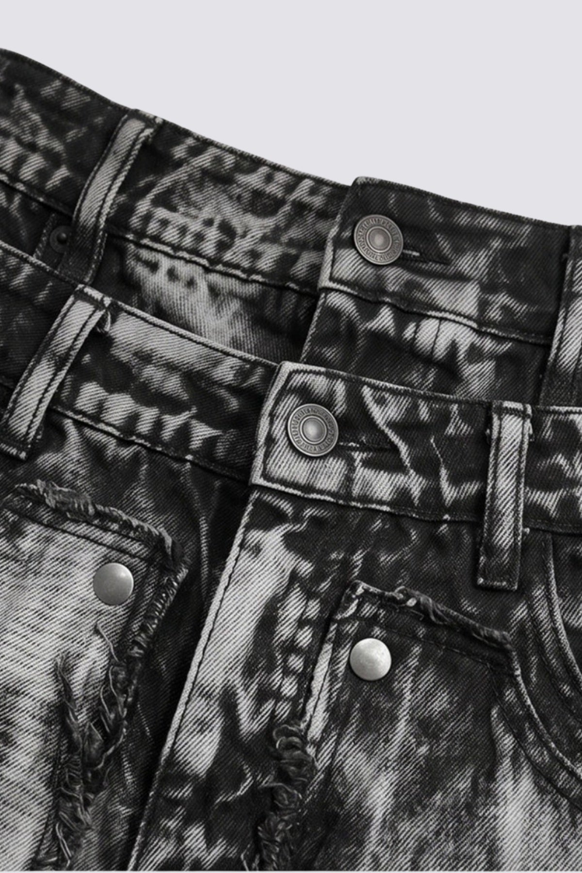 Muted Rinse Ripped Capri Jeans Grey