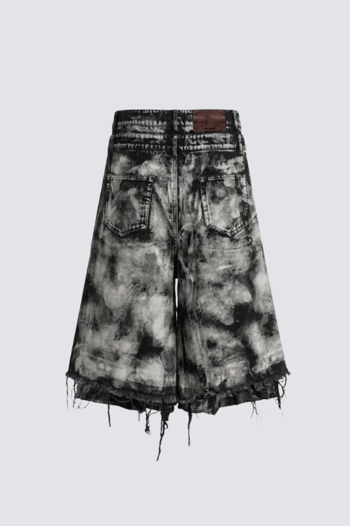 Muted Rinse Ripped Capri Jeans Grey
