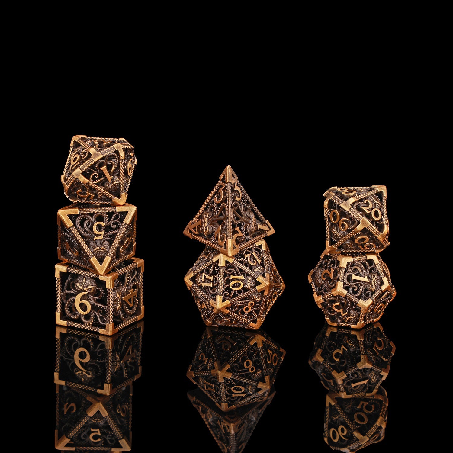 Octopus Metal Polyhedral Dice