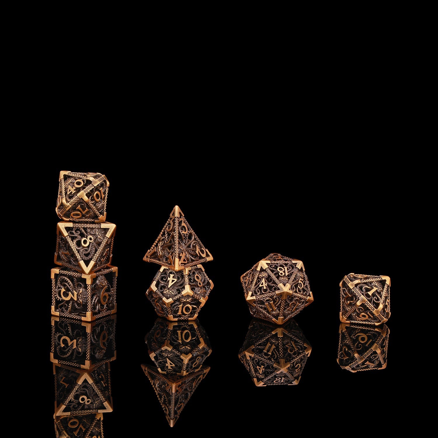 Octopus Metal Polyhedral Dice