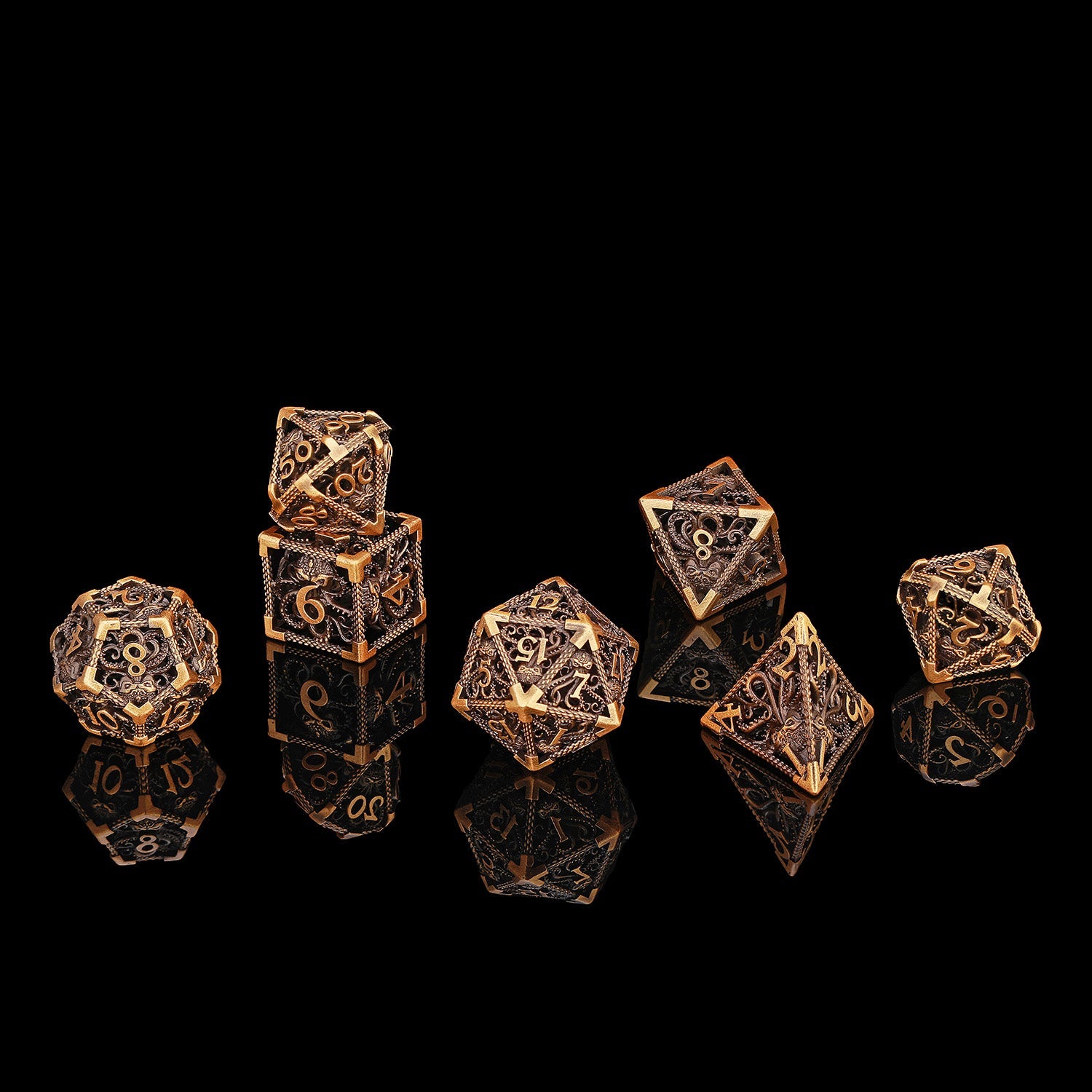 Octopus Metal Polyhedral Dice