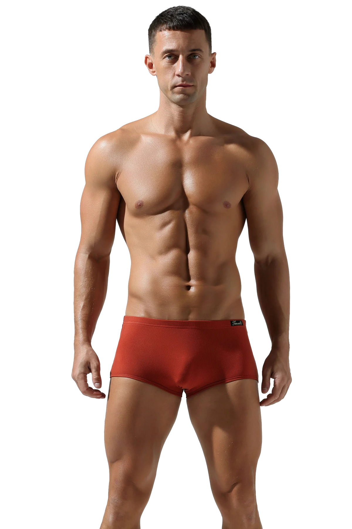 Men’s Cotton Boxer Briefs – Solid Color, Minimalist Style