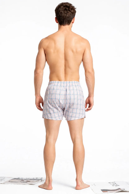 Men's Cotton Plaid Boxer Shorts