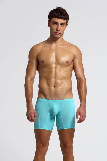 Men’s Long Boxer Shorts - Compression Fit, Soft & Stretchable