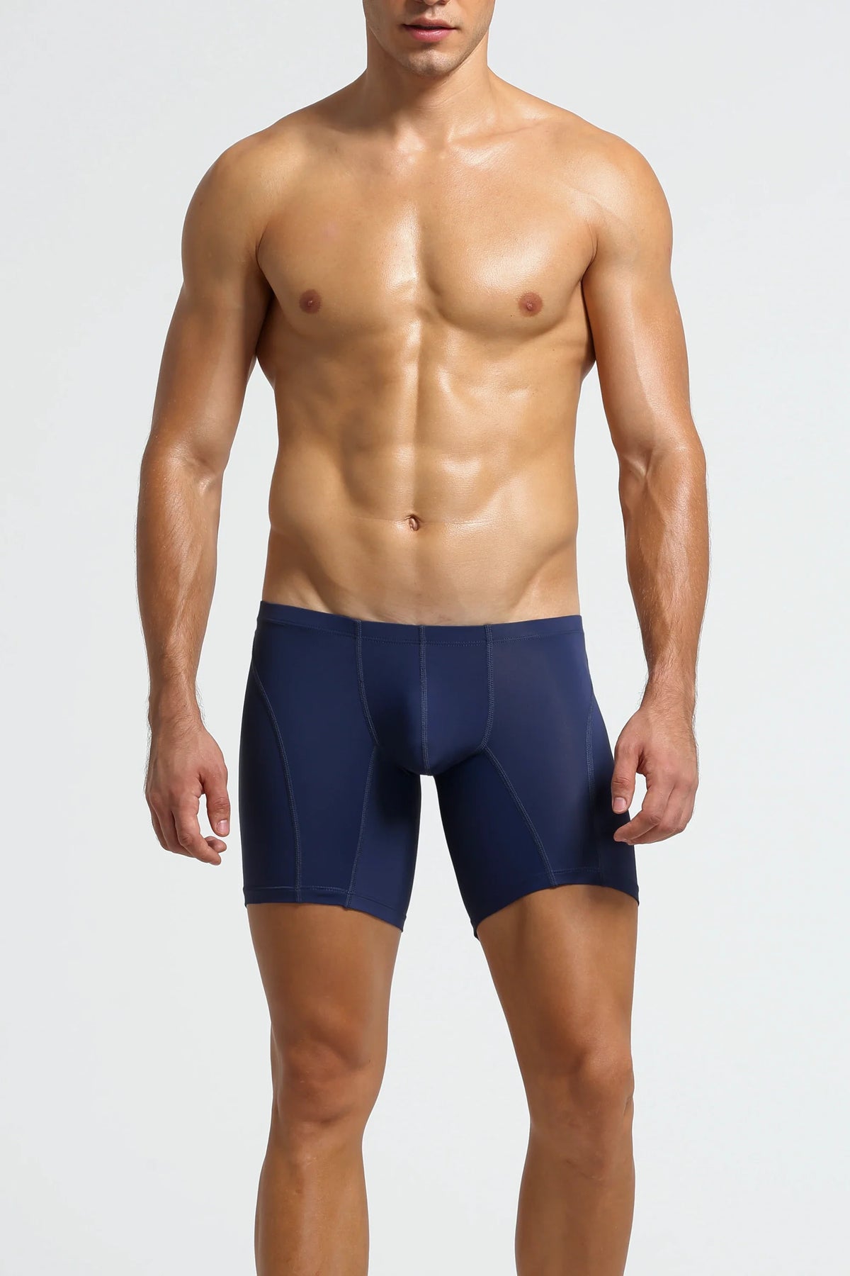 Men’s Long Boxer Shorts - Compression Fit, Soft & Stretchable