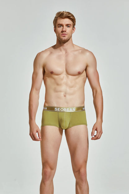 Pastel Cotton Boxer Briefs for Men
