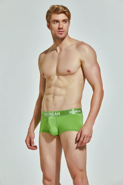 Pastel Cotton Boxer Briefs for Men